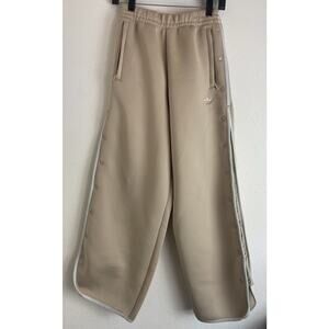 Adidas Women’s Button Snap Classic TearAway White Stripes Track Pants Small